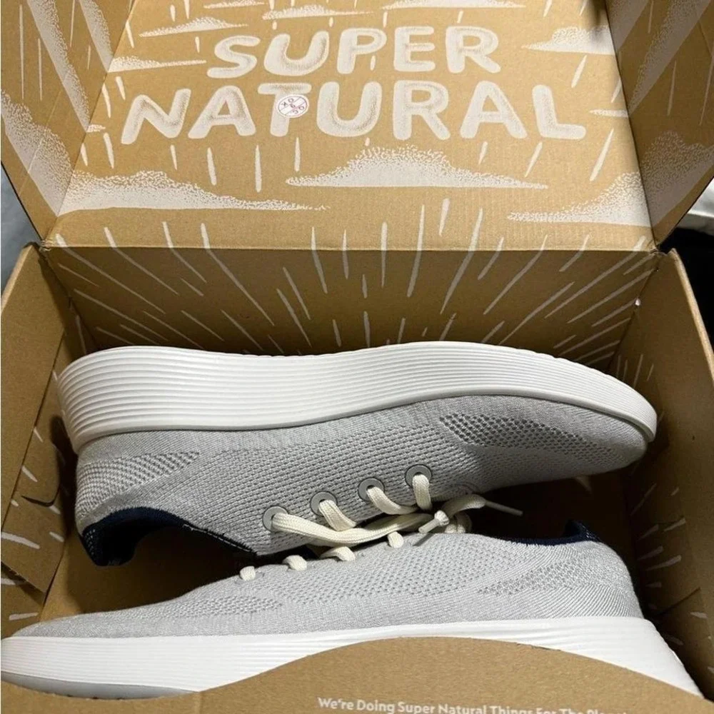 Allbirds Light Gray and Cream Knit Sneakers‎
